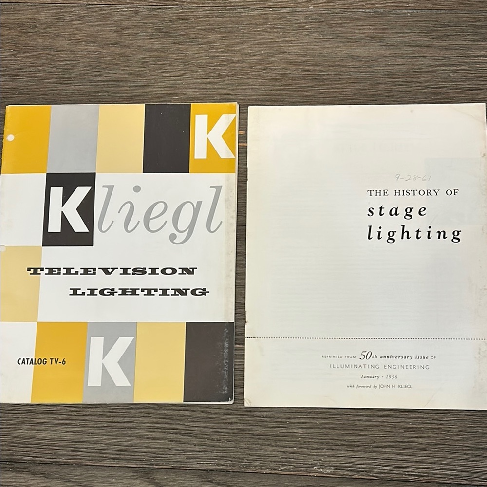 Kliegl Television Lighting Catalog - The history of stage lighting Vintage 1960